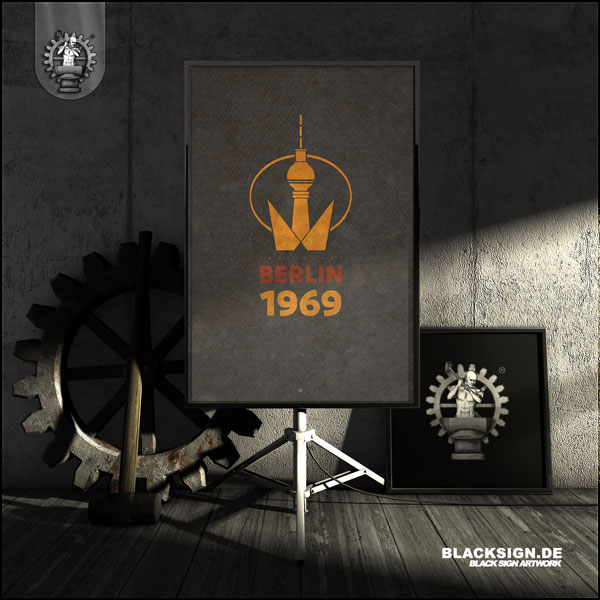 Haupstadt Berlin 1969 Fernsehturm - Poster