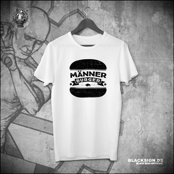Männer Burger White - T-Shirt