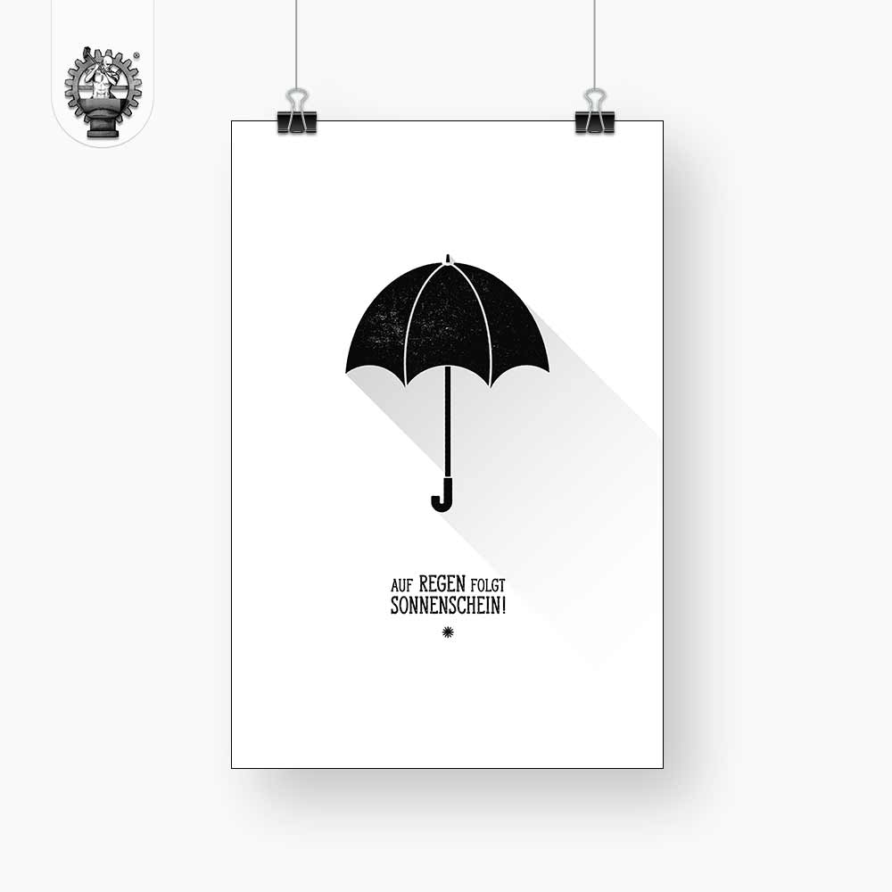 Regenschirm - Auf Regen folgt Sonnenschein Produktbild 1 Poster