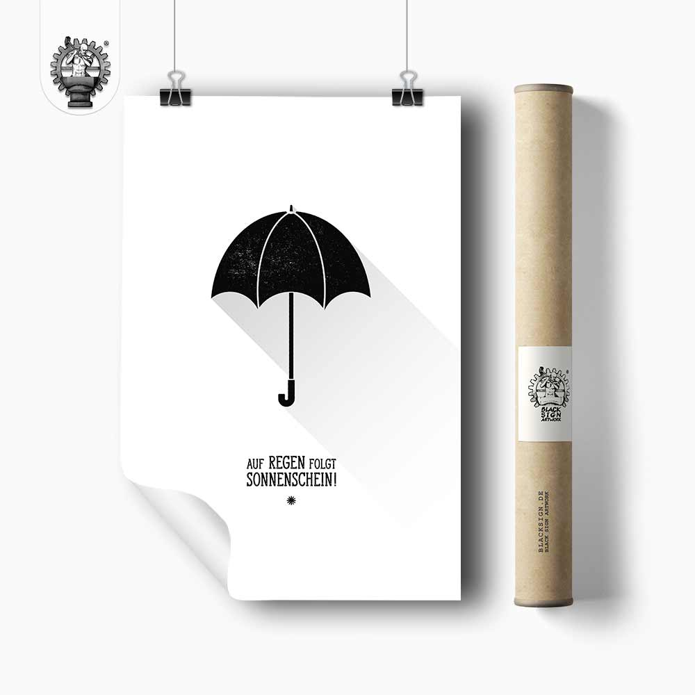 Regenschirm - Auf Regen folgt Sonnenschein Produktbild 4 Poster