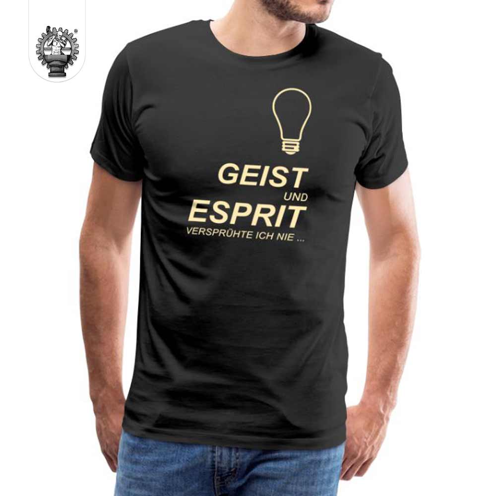 Geist und Esprit versprühte ich nie - Männer T-Shirt Produktbild Schwarz
