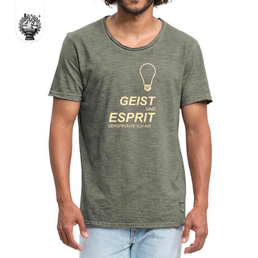 Geist und Esprit versprühte ich nie Männer T-Shirt Produktbild Vintage