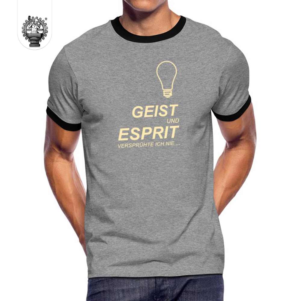 Geist und Esprit versprühte ich nie Männer T-Shirt Produktbild Kontrast