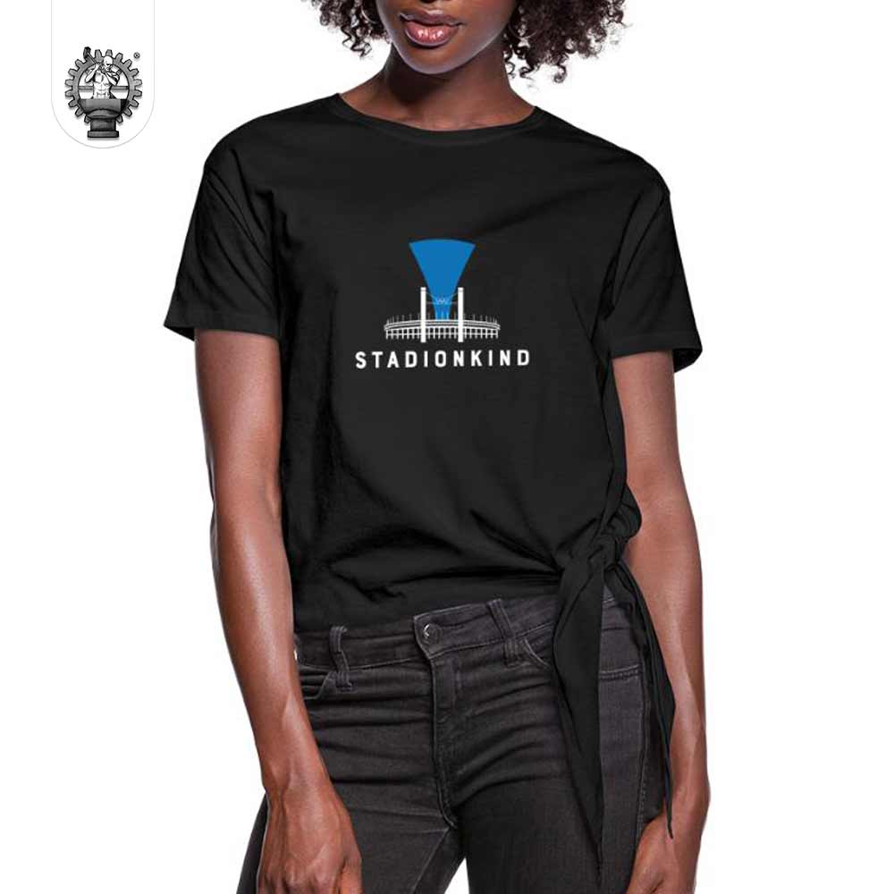 Stadionkind Berliner Olympiastadion Frauen Knotenshirt T-Shirt Produktbild 11