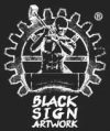 Black Sign Artwork Logo